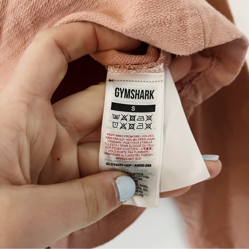 Gymshark Blush Pink Long Sleeve Cropped Top - Picture 2 of 4